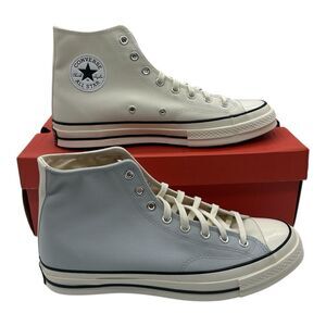 Converse Chuck 70 Hi Shoes Men's‎ Size 9.5 Ghosted White Blue Sneakers A04968C